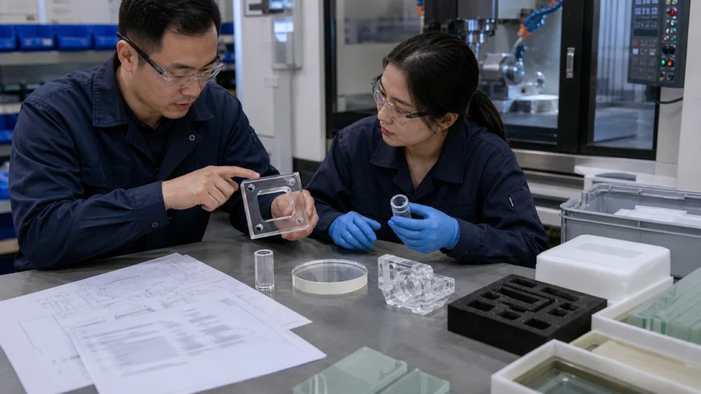 precision glass RFQ guide with drawing and project requirements